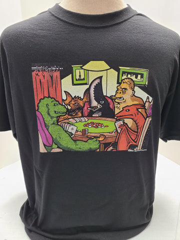 Kaiju Playing Poker Plus Size Unisex T-Shirt