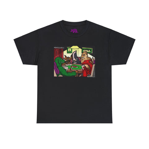 Kaiju Playing Poker Plus Size Unisex T-Shirt