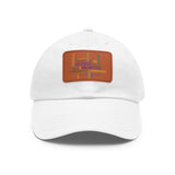 Twill Hat with Leather Patch (Rectangle) - Fundraiser Options