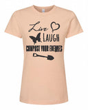 #dtg - Ladies crew neck tee shirts: "Compost Your Enemies," "Live, Laugh, Compost..."
