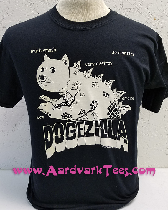 DogeZilla - Kaiju Groupie Doge Meme Fanshirt - much smash. so monster. amaze. - Aardvark Tees - Tees that Please