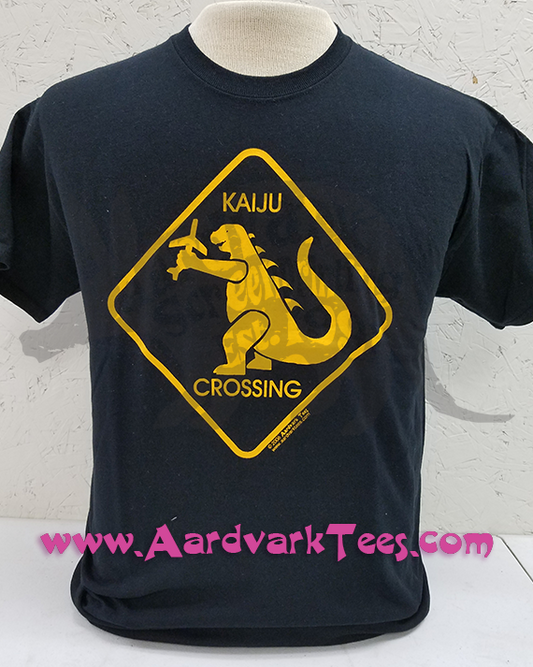 Kaiju Crossing Sign - Aardvark Tees - Tees that Please