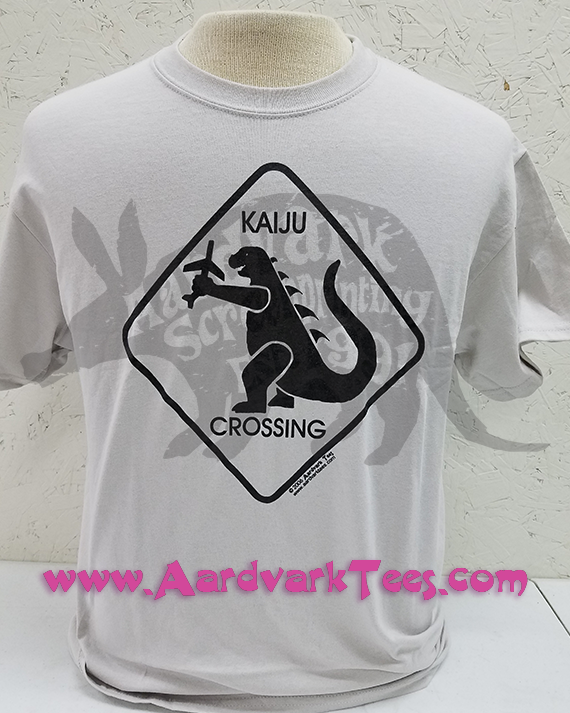 Kaiju Crossing Sign - Aardvark Tees - Tees that Please