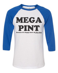 Mega Pint Unisex 3/4 Sleeve Ball Tee