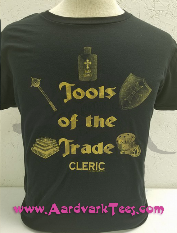 Tools of the Trade - Cleric - Tabletop RPG Fan Tee - Aardvark Tees - Tees that Please