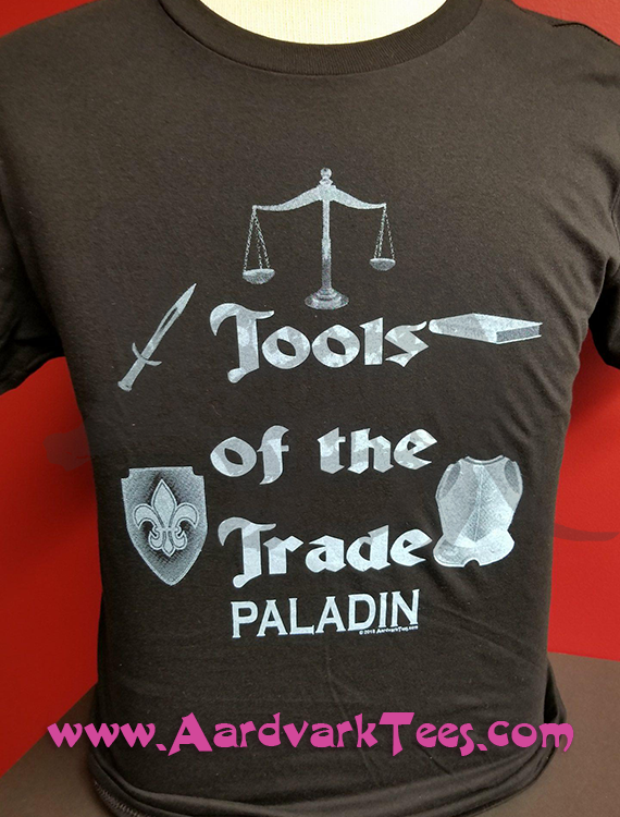 Tools of the Trade - Paladin - Tabletop RPG Fan Tee - Aardvark Tees - Tees that Please