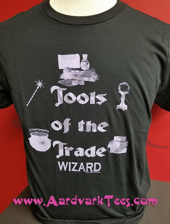 Tools of the Trade - Wizard - Tabletop RPG Fan Tee - Aardvark Tees - Tees that Please