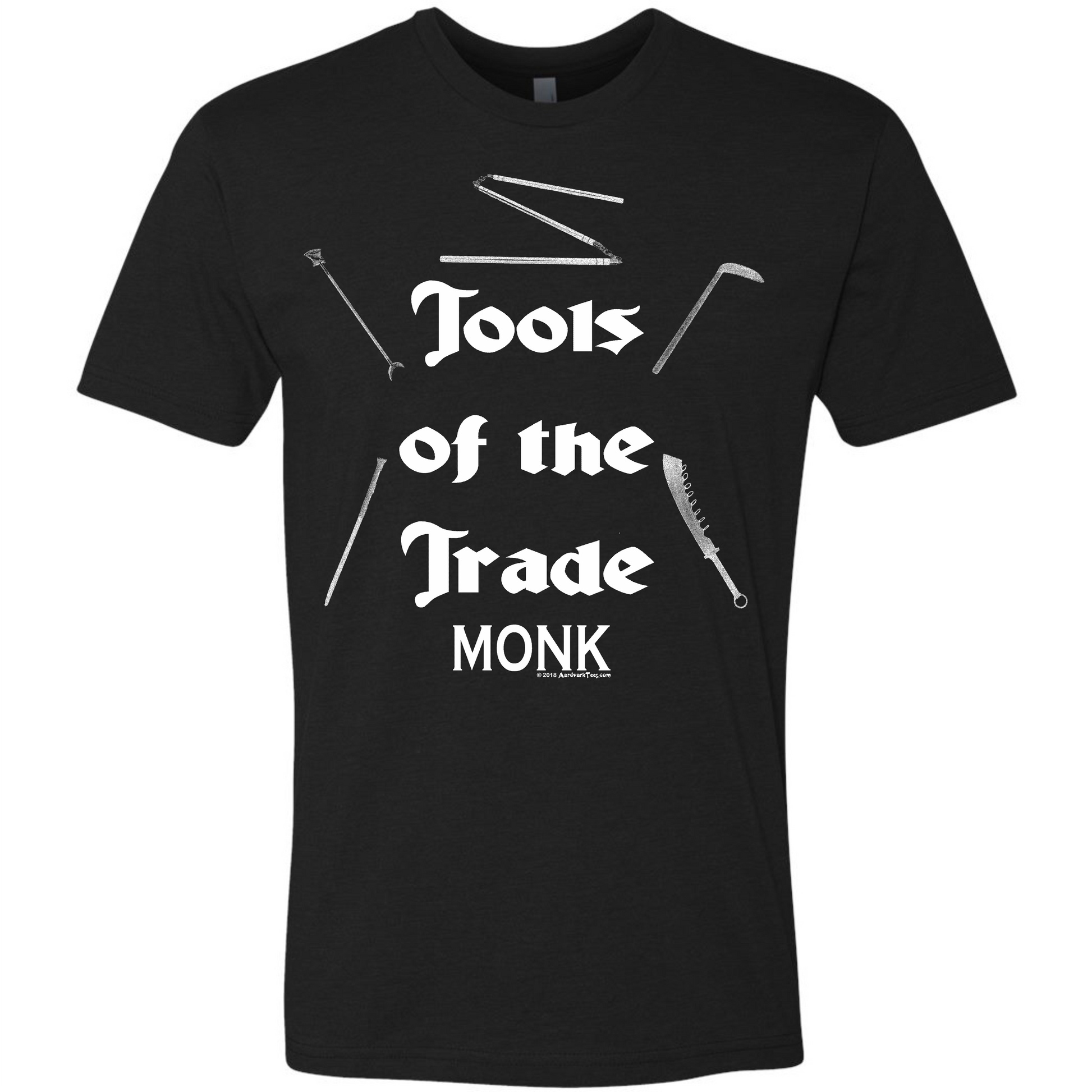 Tools of the Trade - Monk - Tabletop RPG Fan Tee - Aardvark Tees - Tees that Please