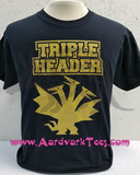Kaiju Triple Header - Athletic Tee Parody - Aardvark Tees - Tees that Please